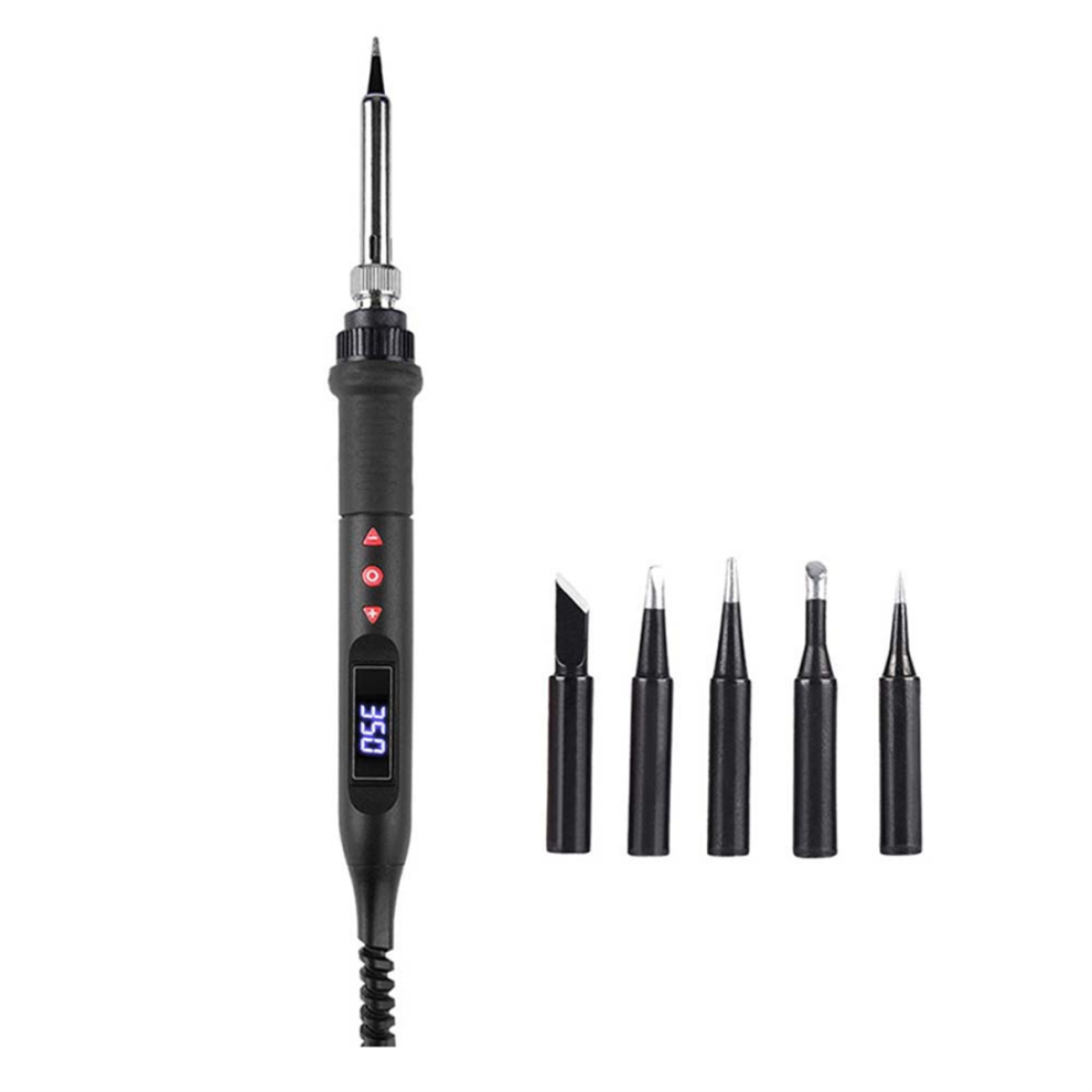 80W Soldering Iron Kit Adjustable Temperature Lcd Screen Eu Plug 4713963565580