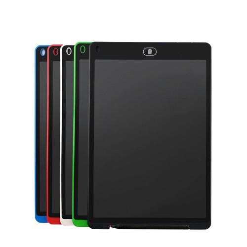 (white) 12 Inch LCD Update Multi Function Writing Tablet 3 in 1 Mouse Pad Ruler Drawing Doodle Board Handwriting Pads