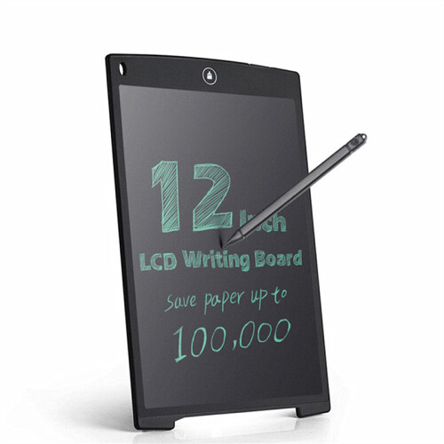 (white) 12 Inch LCD Update Multi Function Writing Tablet 3 in 1 Mouse Pad Ruler Drawing Doodle Board Handwriting Pads 2