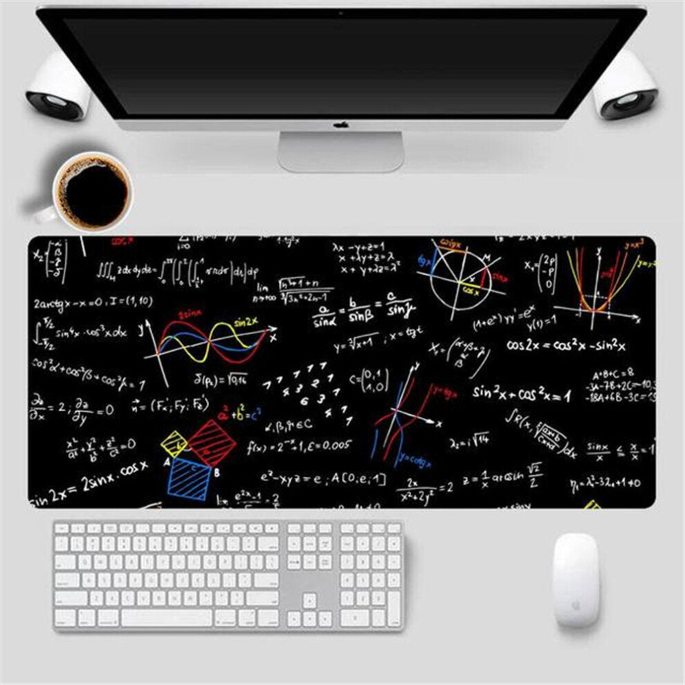 Photos - Other for Computer GreenZech  Geometric Math Formula Mouse Pad Comfort Gaming Mousepad Size Anti Slip Lock Edge E-sports Keyboard Desk Mouse M (300x700MM)