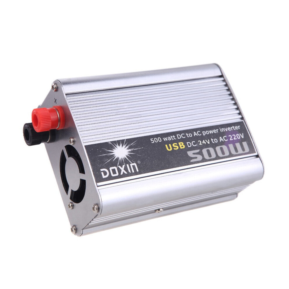 (24V To 220V) 500W Watt Dc 24V To Ac 220V + Usb Portable Voltage Transformer Car Power Inverter 3654657580452