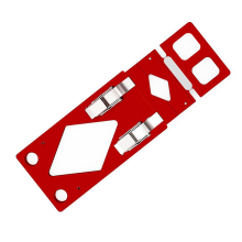 Track Saw Square Guide for Guide Rail, with Edge Support,Red