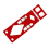Track Saw Square Guide for Guide Rail, with Edge Support,Red 1