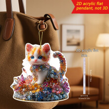(B) Small Animals Decoration 2D Acrylic Window Decoration Pendant Wall Decoration Craftsmanship Pendant Home Hanging
