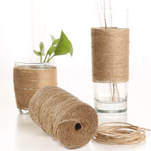 (L) Extra Long Jute Twines String DIY Natural Thin Twines For Crafts Gardening Gift Wrapping Packing Material Wedding Christmasation Home Packe String