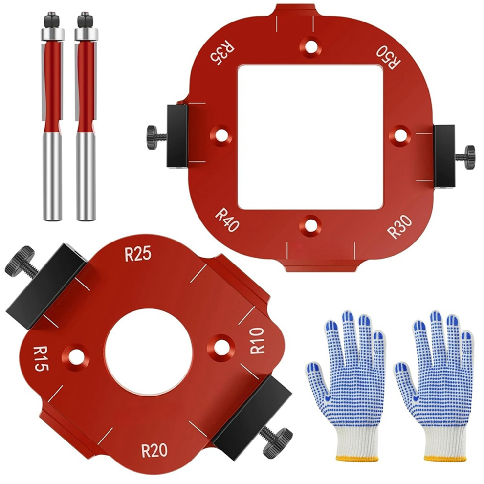 Router Corner Radius Template,2Pcs Radius Jig Router Templates 4713963566099