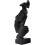 Silence is Gold Thinker Statue Abstract Art Resin Figurine Black 1