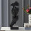 Silence is Gold Thinker Statue Abstract Art Resin Figurine Black 5