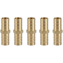 Barbed Straight Connector,Brass Bi-Directional Straight Hose Adapter Hose Fitting Joint 12mm(12mm 5pcs)