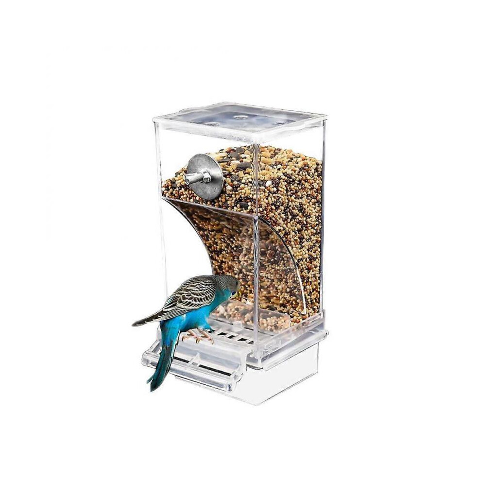 Splash Proof Automatic Bird Feeder Bird Cage Accessories Food Container for Parakeets Canaries Cockatiels Finches