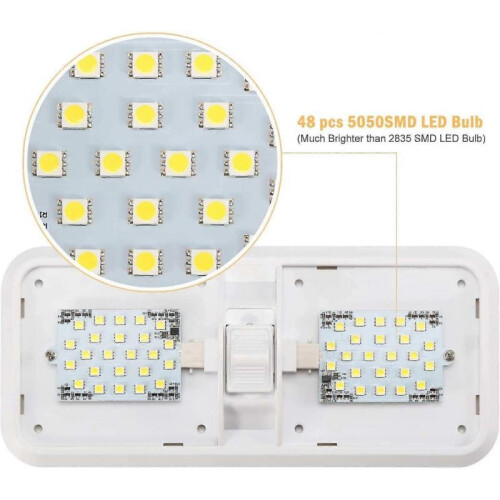 12V LED Interior Lights Camper Van Ceiling Light 12V 3.5W LED  Switch 2 Pack 1