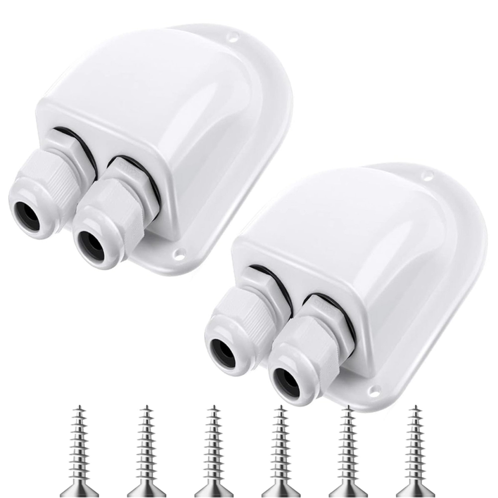 2 Pack Solar Cable Entry Gland,Solar Gland White 4713963502875