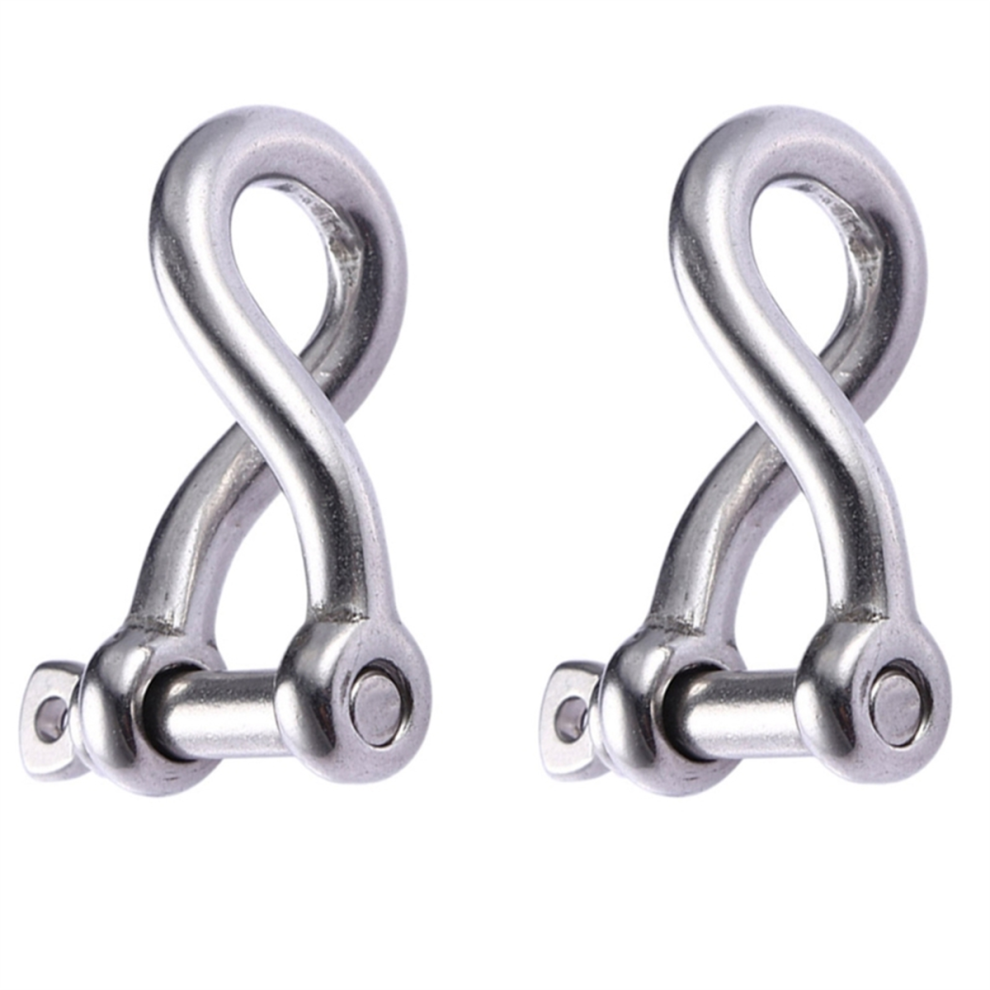 2Pcs Heavy Duty 4Mm Twisted Shackle With Screw Pin 4713963530267