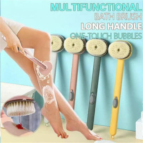 Long Handle Bath Brush,Gray 1