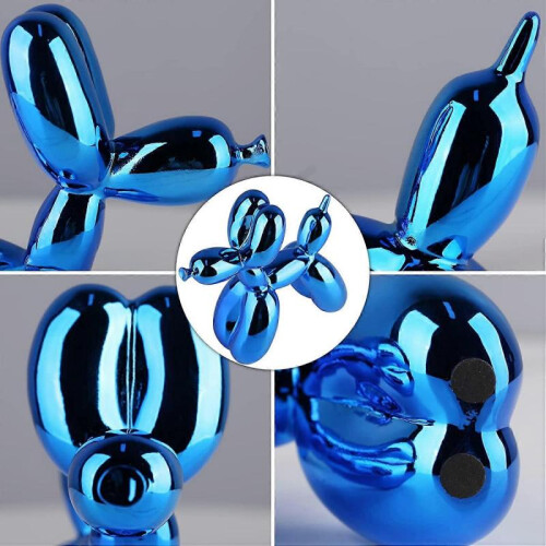 Shiny Electroplating Balloon Dog Statue (Blue,3.9*3.9*1.6in) 2