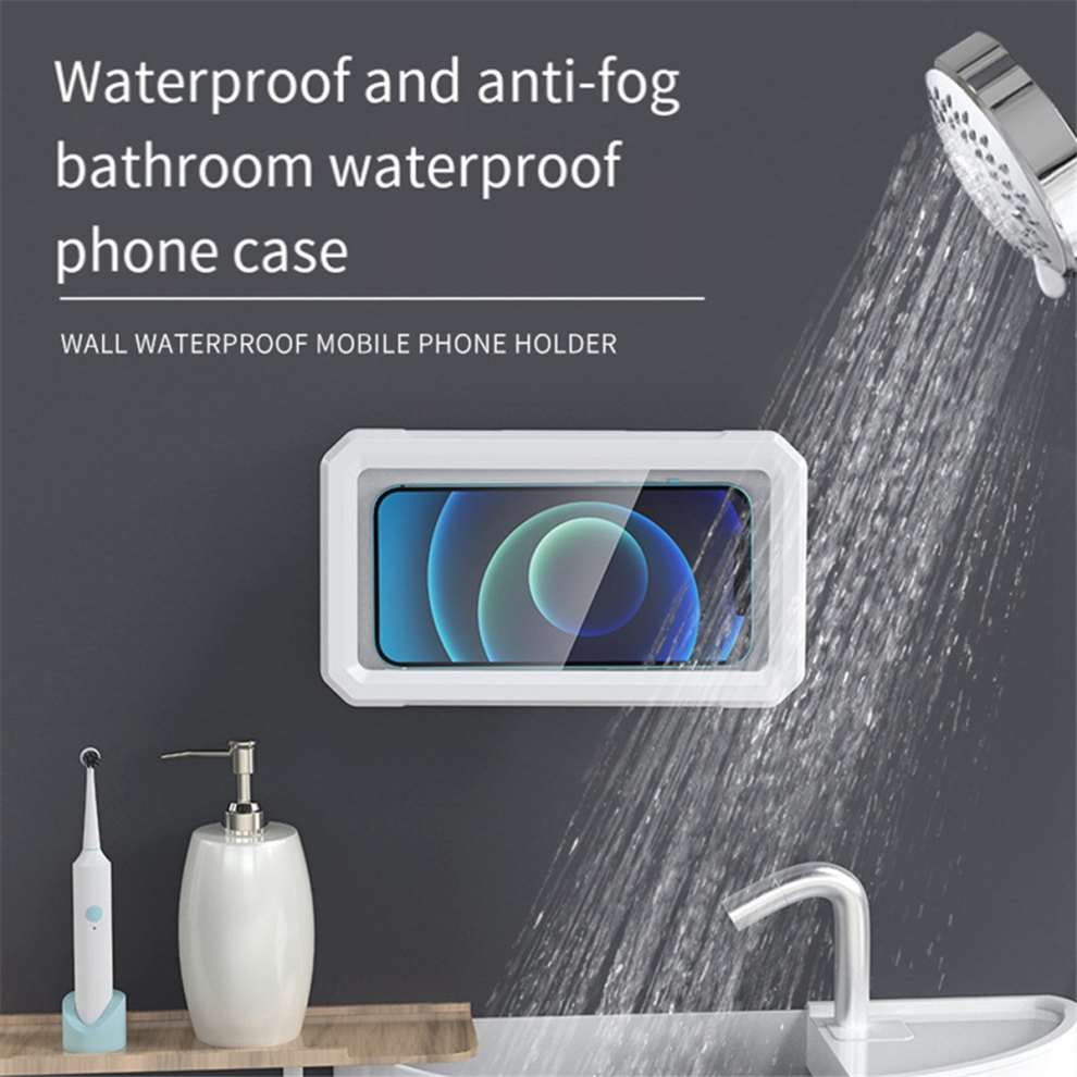 Shower Phone Holder Waterproof 360 Rotation Adjustable Black 4713813188129