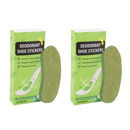 40pcs Shoe Deodorizing Stickers Breathable Sweat