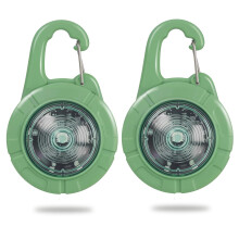 Flashing Light School Bag Reflectors for Kids, USB Rechargeable Safety Light for Backpacks, Prams, and Pet Collars in Green