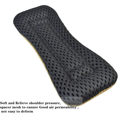 Removable Shoulder Strap Pad for Weighted Vest with Breathable Elastic Mesh Cushion in Light Brown, Adjustable Size 2