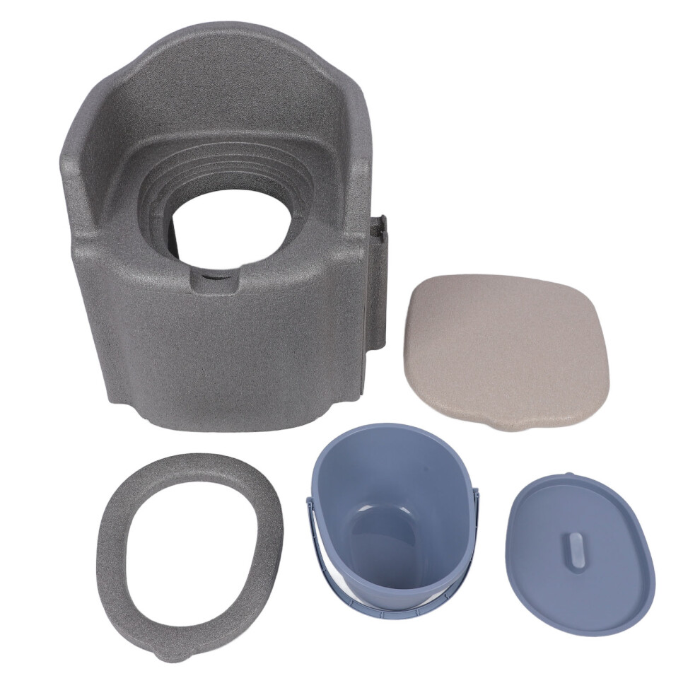 Gray Bedside Toilet Chair Epp Strong Load Bearing