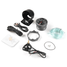 Indicator de presiune turbo auto de 2,5 inch 60 mm, 3 bari, alb și chihlimbar