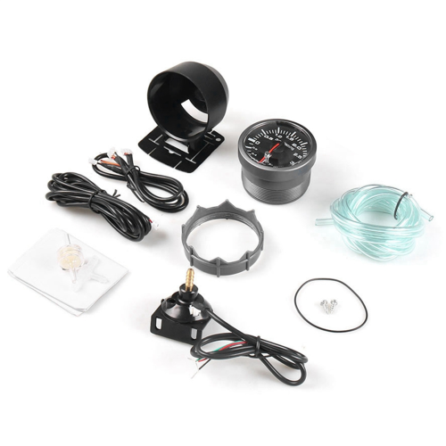 2,5 tommer 60 mm bilturbo boostmåler 3 bar hvid og rav