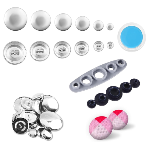 120Pcs Button Covers, Cover Button Kit, DIY Fabric Covered Buttons 1