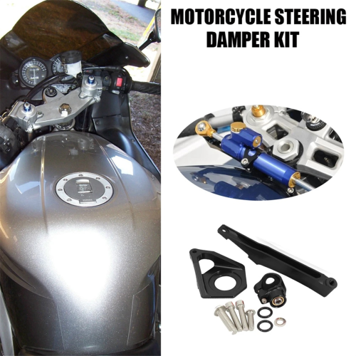 Styrstabilisatordämpare Monteringsfäste Kit för, Silver 2