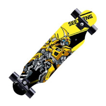 Beginner Skateboard Longboard 79 cm 31 Inch Maple Flat Plate Double Rocker Steel Bearings PU Wheels Green Adult L