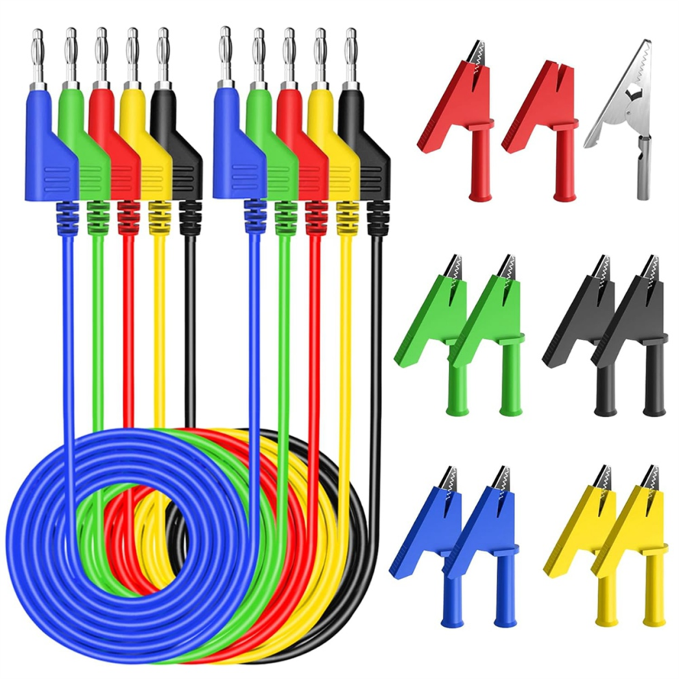 Stackable Banana To Banana Plug Flexible Cable, Electrical Test Leads 4713813113664