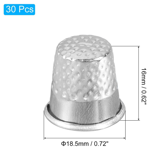 Sewing Thimble Finger Protector, 20 Pcs Metal Finger Shield Ring 2