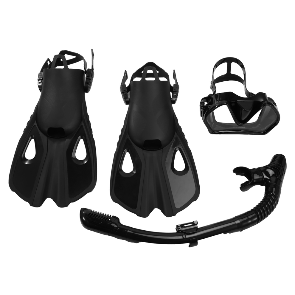 Adult Snorkeling Equipment,Panoramic Snorkeling Set,Black
