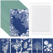 32 Sheets Cyanotype Paper Sun Print Paper Kit,for Crafts DIY Project