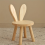 Small Board Stool, Cute Ears Solid Wood Small Stool 6