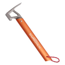 Stainless Steel Tent Nail Puller and Hammer for Outdoor Camping, Durable Peg Removal Tool, Orange Color