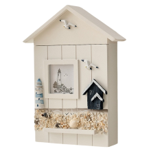 Wall Mounted Cabinet Key Rack,Wooden House Key Storage Box,Lighthouse