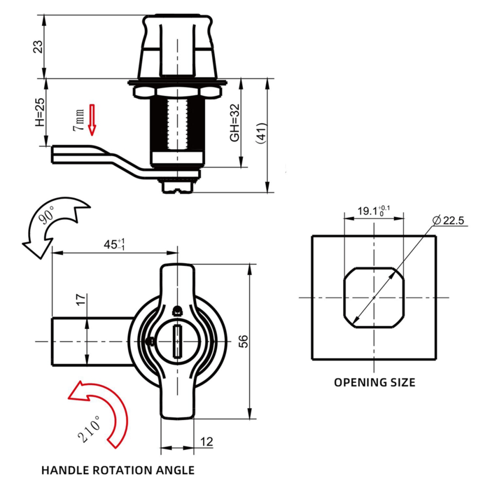 Rv Cabin Door Lock Compression Seal Lock 4713387086357