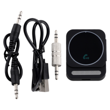 Bluetooth 5.3 AUX Car Adapter Bluetooth Audio Receiver Black