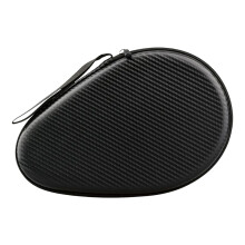 Generic Paddle Bag, Hard Shell Racquet Cover 28x18x7.5 cm, Triple Layer Composite Fabric, Black with Shoulder Strap