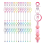 24pcs Beaded Keychains,DIY Blank Beaded Keychain Making Kit As Shown 1