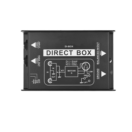 Passive Direct Box Single Channel Passive DI-Box Direct Injection Box 2