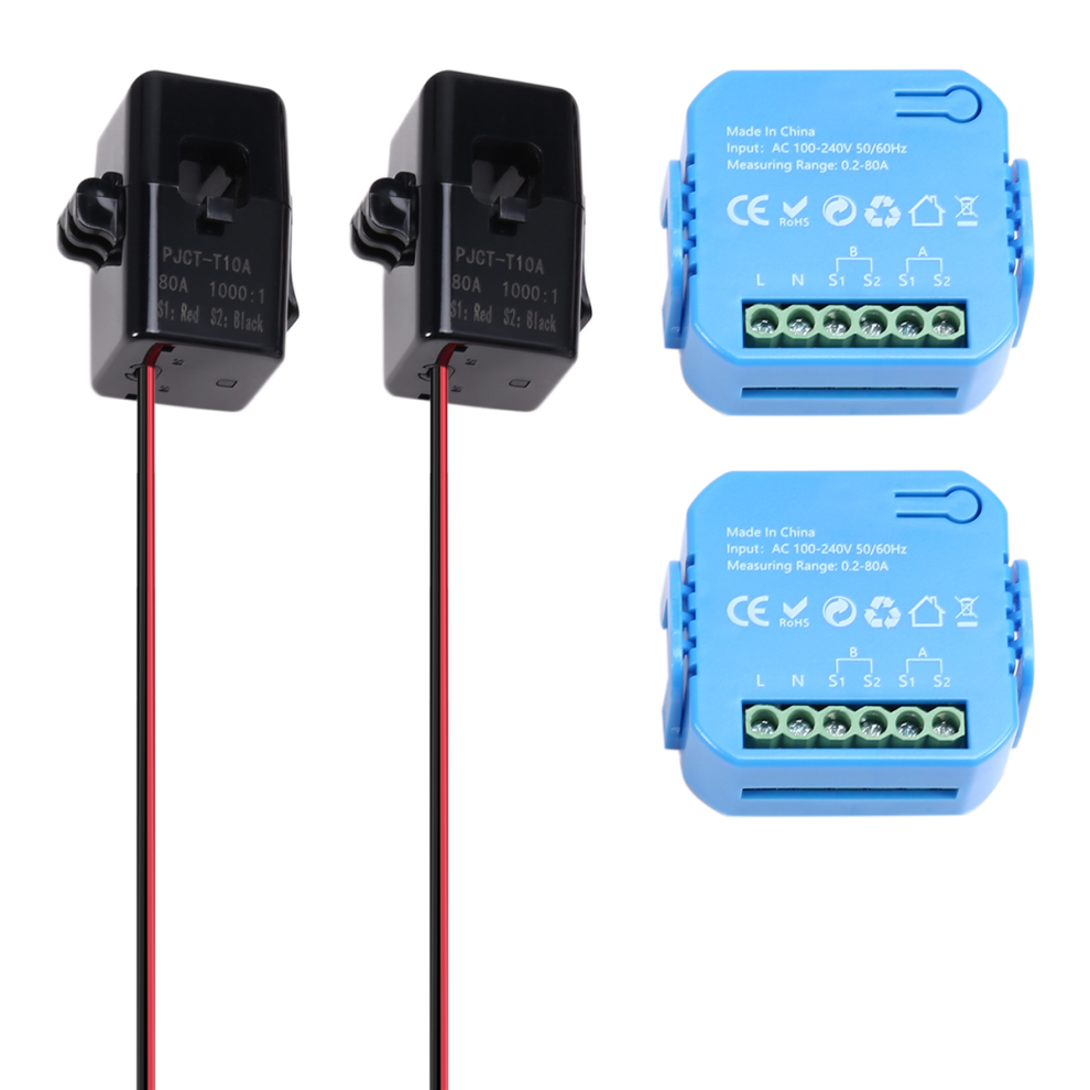 2Pcs Tuya Smart Life Energy Meter Power Production Consumption 4713387044623