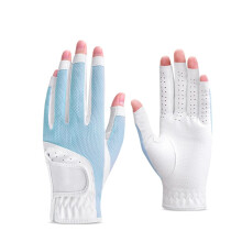 Golf Gloves for Women, Adjustable Open-Finger Design, Breathable Mesh Material, UV Protection, 1 Pair-01, Size 19 Yards