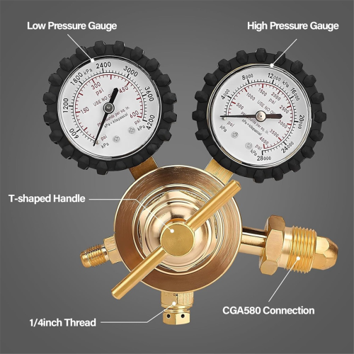 Nitrogen Regulator with 0-600 PSI Delivery Pressure 2