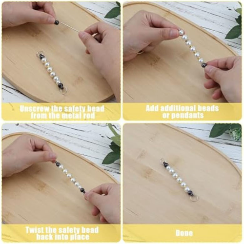 50pcs Beadable Keychain Bars, Bead Key Chain Making Kit 2