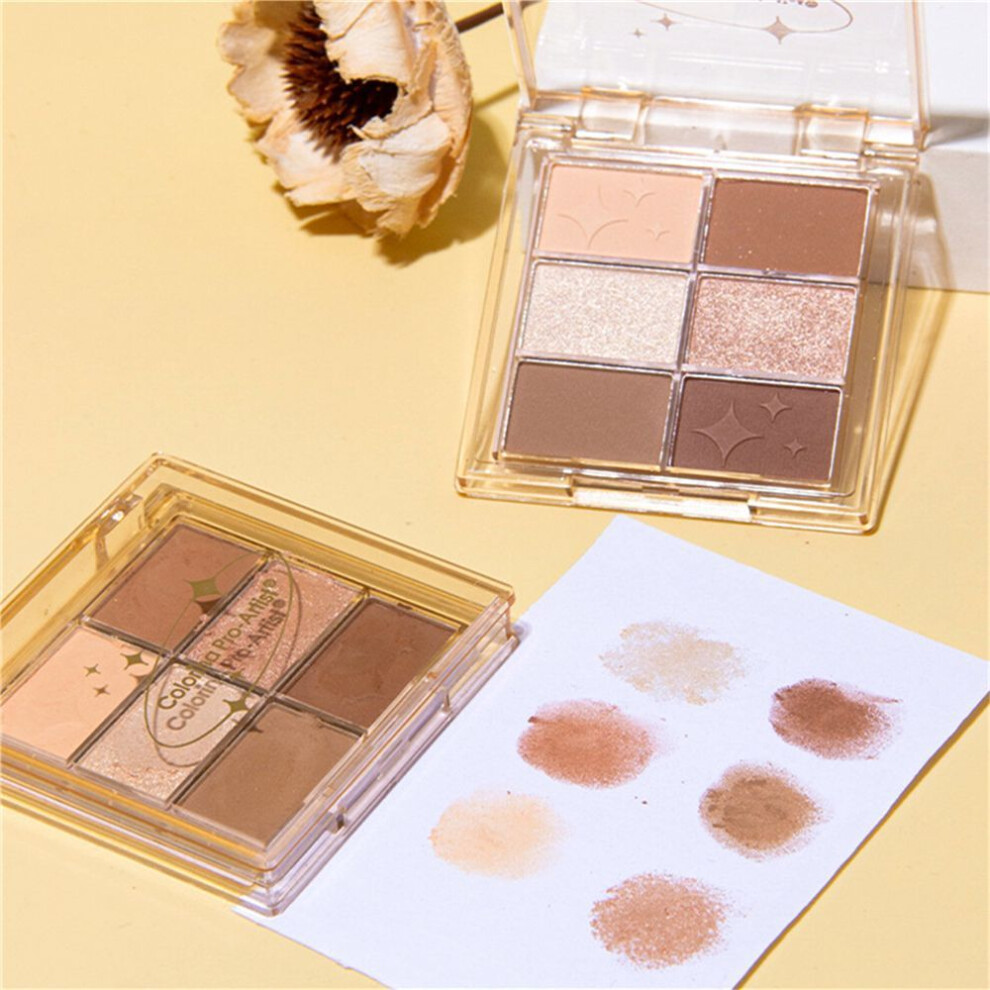 (color03) Six-color Eyeshadow Palette Multi-color Matte Pearlescent Fine Glitter-image-OPC-PJTGRBJ-NEW