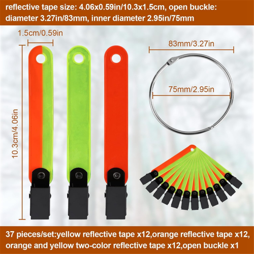 36pcs Reflective Trail Markers, High Visibility Trail Markers 1