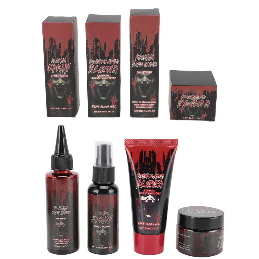 4pcs Fake Blood Makeup Kit Coagulated Blood Gel