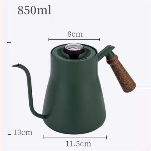 Wooden Handle Hand Brewing Kettle Coffee Hand Brewing Kettle white 1