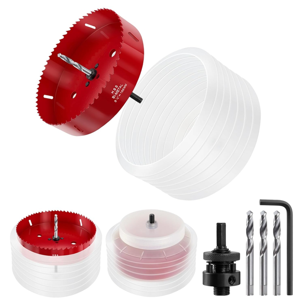 6.25 In Hole Saw For Recessed Lights,6-1/4Hole Saw With Dust Bowl Kit 4713387019928